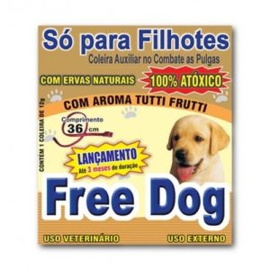COLEIRA ANTI PULGAS CAES FILHOTE 36CM - FREE DOG
