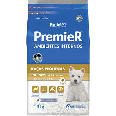 RAÇÃO CACHORRO AMBIENTES INTERNOS FILHOTES 1 KG - PREMIER