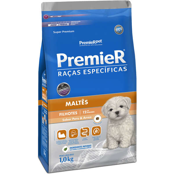 RAÇÃO CACHORRO FILHOTE MALTÊS 1 KG - PREMIER